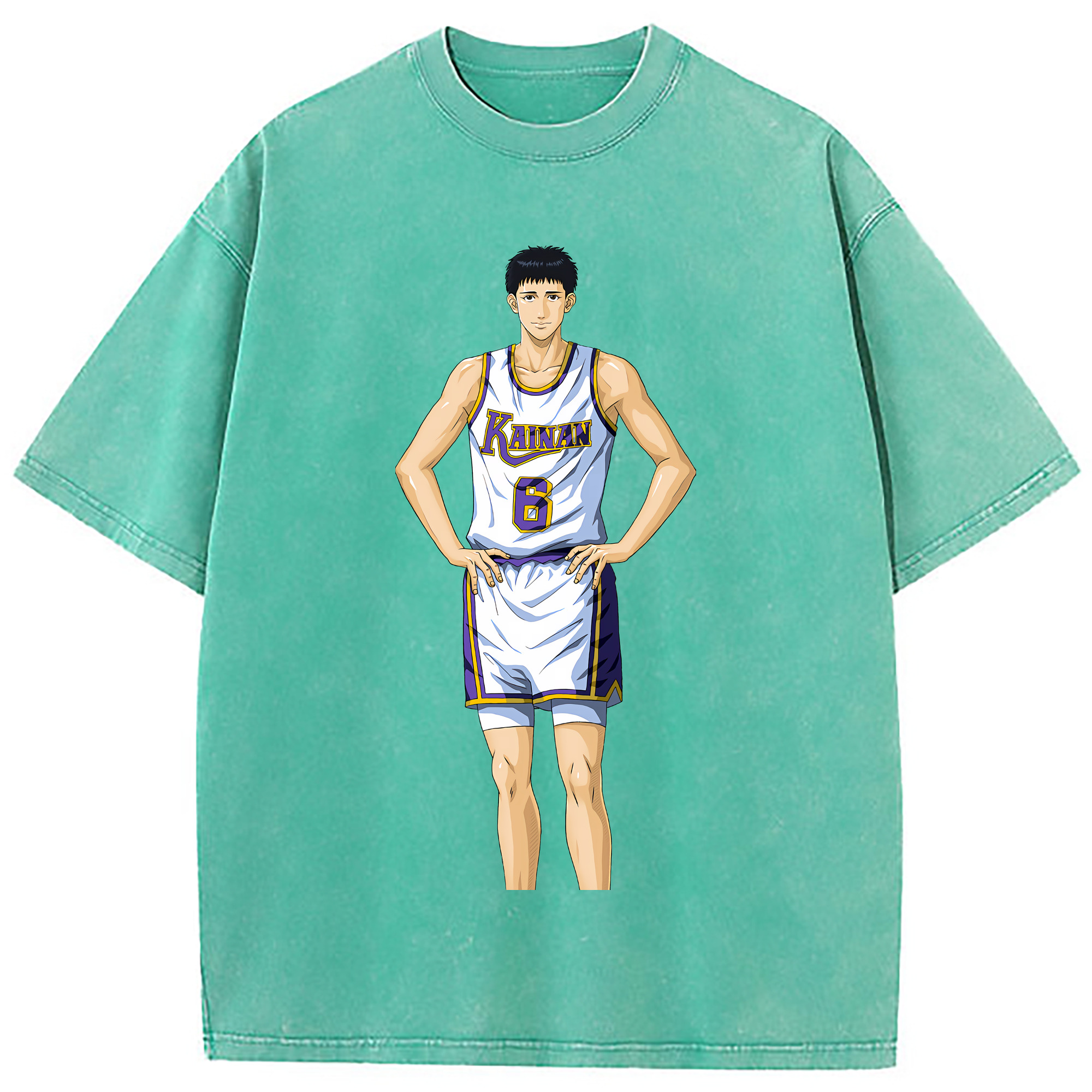 （画像用） SLAM DUNK／スラムダンク 綿100% ヴィンテージ風 半袖Tシャツ（フロントプリント）